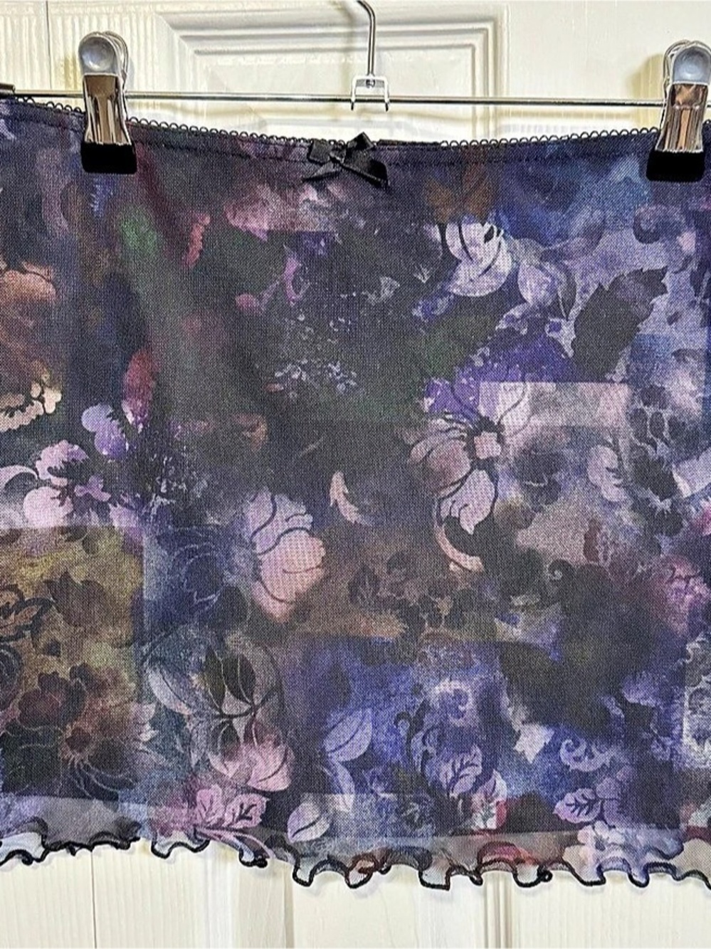 Urban Outfitters Floral Mesh Mini Skirt Y2K Whimsigoth S